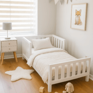 Cama de Transición Blanca (Incluye colchón) - Camas para Niños - Transición