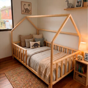 Cama Transición Montessori Casita Natural Montessori 160x80 cm