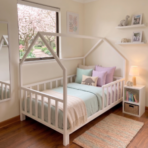 Cama Montessori Casita Blanca - Camas para Niños - Montessori