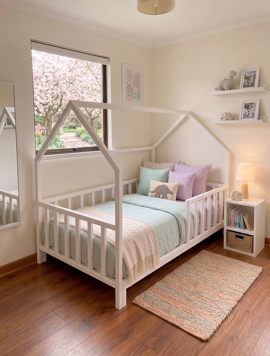 Cama Montessori Casita Blanca - Camas para Niños - Montessori